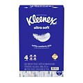 Kleenex Ultra Soft Facial Tissue, 3-Ply, 110 Tissues/Box, 4 Boxes/Pack (50240)