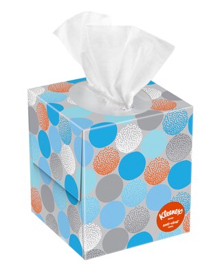 Kleenex Boutique Antiviral Facial Tissue, 3-Ply, 55 Sheets/Box, 27/Carton (49978)