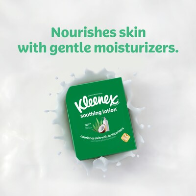 Kleenex Soothing Lotion Facial Tissue, 3-Ply, 120 Sheets/Box, 6 Boxes/Pack (51758)