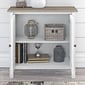 Bush Furniture Mayfield 5-Shelf 66"H Standard Bookcase with Doors, Pure White/Shiplap Gray (MAY019GW2)