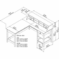 Bush Furniture Mayfield 60"W L Shaped Computer Desk with Desktop Organizer, Shiplap Gray/Pure White (MAY012GW2)