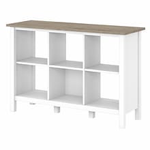 Bush Furniture Mayfield 3-Shelf 30H Cube Bookcase, Pure White/Shiplap Gray (MAB145GW2-03)