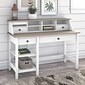 Bush Furniture Mayfield 54" Computer Desk with Shelves and Desktop Organizer, Pure White/Shiplap Gray (MAY001GW2)