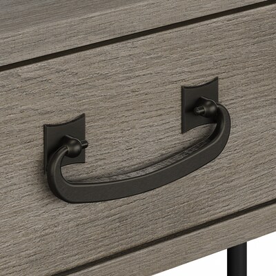 kathy ireland® Home by Bush Furniture Ironworks 60" Writing Desk with Drawers, Restored Gray (KI50305-03)