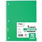 Mead 1-Subject Notebooks, 8" x 10.5", Wide Ruled, 70 Sheets, Each (05510)