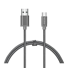 Braided Nylon Micro Usb Data Sync & Charging Cable, 6ft Long (1.8M), Samsung, Motrola, HTC, ZTE, And