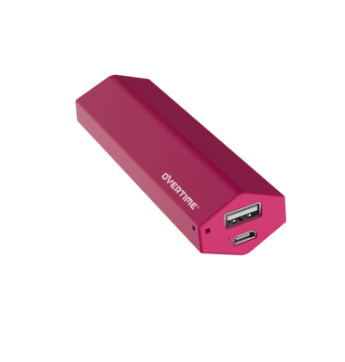 Power Bank Portable Mini Charger 3000mAh External Battery Charger, Pink (OTPB3000PK)