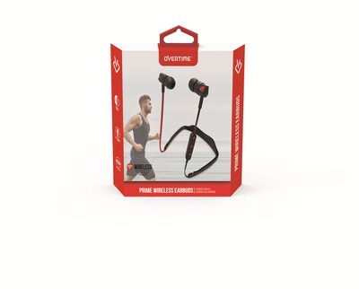 Prime Wireless Bluetooth Sports Earbods, Red (OTBTPRM-RD)