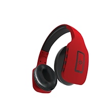 Jade Foldable Bluetooth Headphones with Built in Mic & Hands Free Remote, Red (OTBTHPJE-RD)