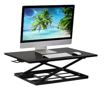 Mount-It! 32W Rectangular Adjustable Metal Standing Desk Converter, Black (MI-7929BLK)