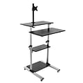 Mount-It! 28W Adjustable Steel Standing Desk with Monitor Mount, Grey (MI-7942)