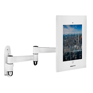 Mount-It! iPad White Wall Mount and Enclosure with Arm, White (MI-3774W)