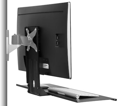 Mount-It! Monitor and Keyboard Wall Mount Bracket, Standing Workstation with Floating Keyboard, VESA Mount Required (MI-7917)