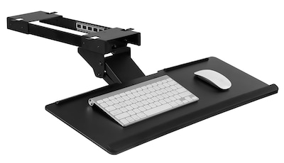 Mount-It! Under Desk Computer Keyboard and Mouse Tray, Black (MI-7135)