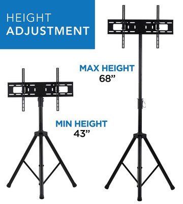 Mount-It! Metal Tripod TV Stand, Screens up to 70", Black (MI-874)