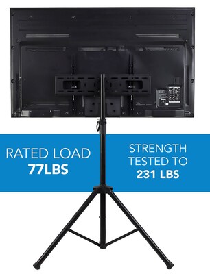 Mount-It! Metal Tripod TV Stand, Screens up to 70", Black (MI-874)