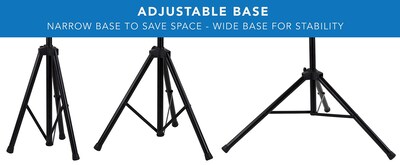 Mount-It! Metal Tripod TV Stand, Screens up to 70", Black (MI-874)