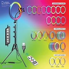 Bower 12 RGB Selfie Ring Light Studio Kit with Wireless Remote Control and Tripod (WA-RLSRGB12)