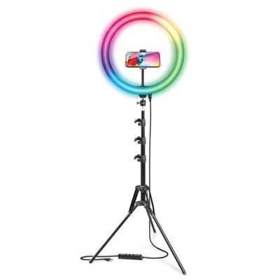 Bower 16" RGB Selfie Ring Light Studio Kit with Wireless Remote Control & Tripod (WA-RLSRGB16)