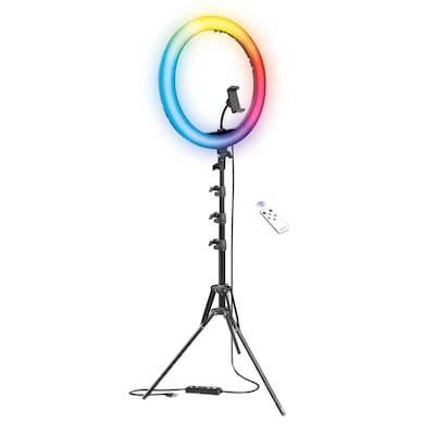 Bower 16 RGB Selfie Ring Light Studio Kit with Wireless Remote Control & Tripod (WA-RLSRGB16)