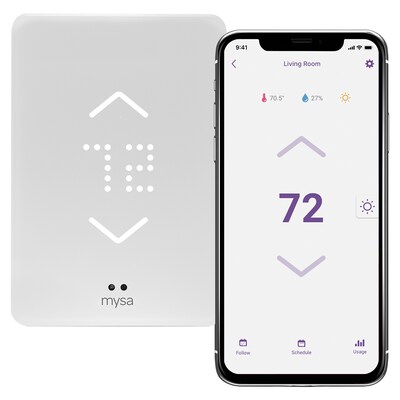 Mysa Smart Thermostat for Electric Baseboard and In-Wall Heaters v2.0, White, (BB.2.0.01.NA-US)