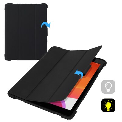 Techprotectus Protective Folio Case for iPad 10.2 inch 7th, 8th, and 9th generation, Black, Plastic (TP-BK-IP10.2E)