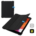 Techprotectus Protective Folio Case for iPad 10.2 inch 7th, 8th, and 9th generation, Black, Plastic