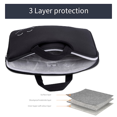 Techprotectus Neoprene Laptop Sleeve for 11.6 & 12 Laptops, Black (TP-BK-NS11)