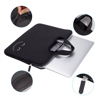 Techprotectus Neoprene Laptop Sleeve for 11.6 & 12" Laptops, Black (TP-BK-NS11)