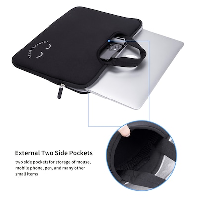 Techprotectus Neoprene Laptop Sleeve for 11.6 & 12" Laptops, Black (TP-BK-NS11)