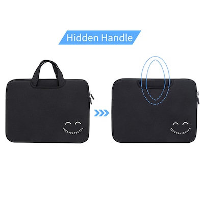 Techprotectus Neoprene Laptop Sleeve for 11.6 & 12" Laptops, Black (TP-BK-NS11)