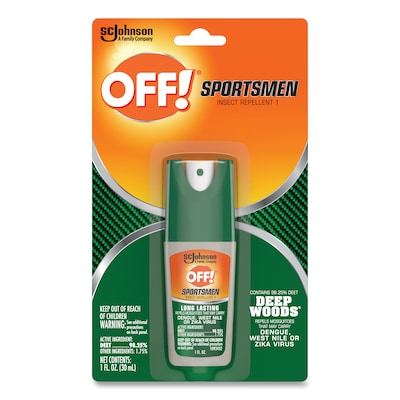 OFF!® Deep Woods Sportsmen Insect Repellent, 1 oz Spray Bottle, 12/Carton