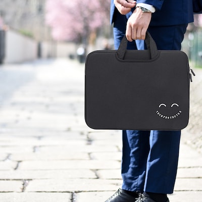 Techprotectus Neoprene Laptop Sleeve for 11.6 & 12" Laptops, Black (TP-BK-NS11)