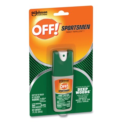 OFF!® Deep Woods Sportsmen Insect Repellent, 1 oz Spray Bottle, 12/Carton