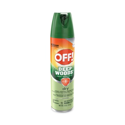 OFF!® Deep Woods Dry Insect Repellent, 4 oz Aerosol Spray, Neutral, 12/Carton