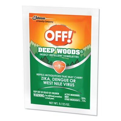 OFF!® Deep Woods Towelettes, 12/Box, 12 Boxes/Carton