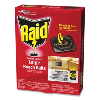 Raid® Roach Baits, 0.7 oz Box, 6/Carton