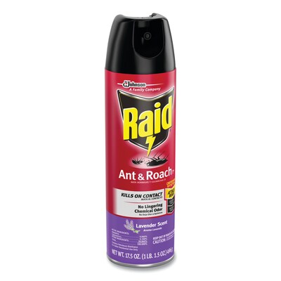 Raid® Ant and Roach Killer, 17.5 oz Aerosol Spray, Lavender