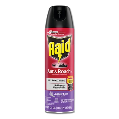 Raid® Ant and Roach Killer, 17.5 oz Aerosol Spray, Lavender