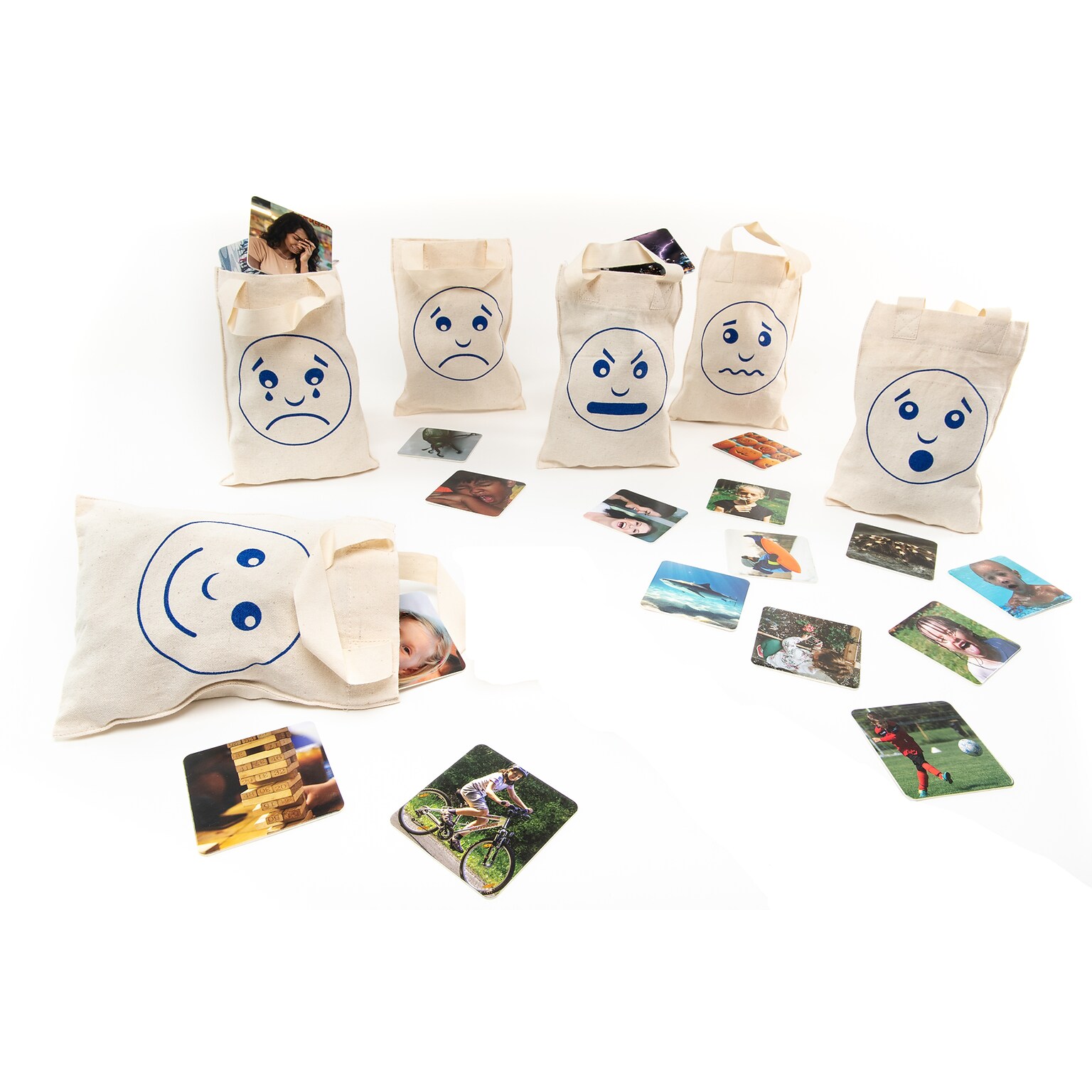 Educational Advantage Feelings & Emotions Sorting Bags Set, 66 Pieces (EA-54)