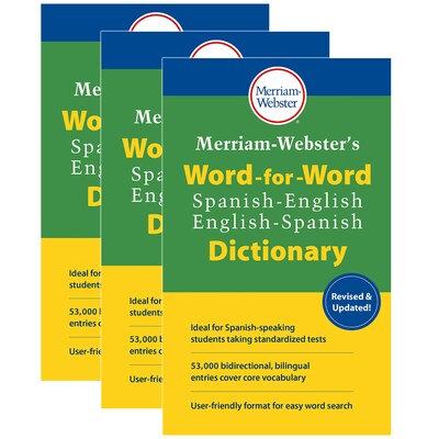 Merriam-Websters Word-for-Word Spanish-English Dictionary, 3/Bundle