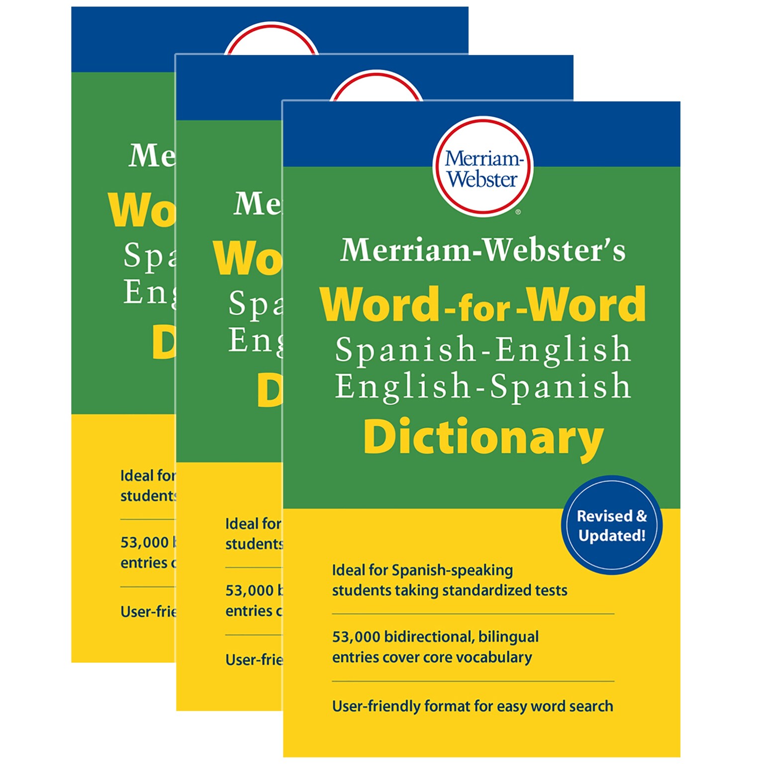 Merriam-Websters Word-for-Word Spanish-English Dictionary, 3/Bundle