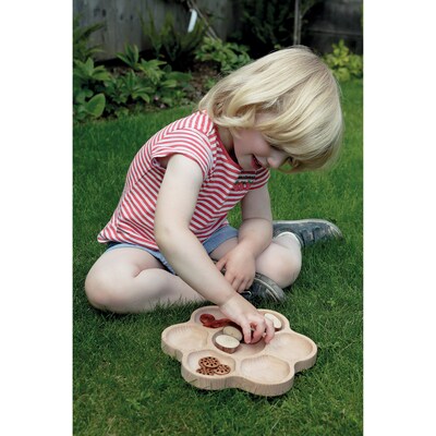 Yellow Door Natural Flower Tactile Tray, Beige (YUS1162)