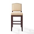 Crosley Bryson Bar Stool iin Mahogany with Oatmeal Cushion (CF521930MA-OL)