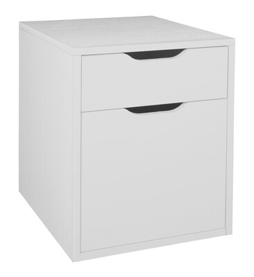 Regency Niche Mod Freestanding Box File Pedestal, Laminate, White Wood Grain (NPBF19WH)