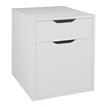 Regency Niche Mod Freestanding Box File Pedestal, Laminate, White Wood Grain (NPBF19WH)