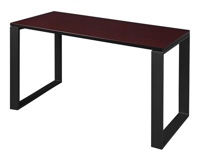 Regency Structure 42 x 24 Rectangular Laminate Training Table, Mahogany & Black (STT4224MHBK)