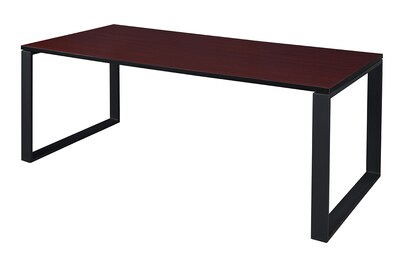 Regency Structure 72 x 36 Rectangular Laminate Training Table, Mahogany & Black (STT7236MHBK)