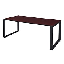 Regency Structure 72 x 36 Rectangular Laminate Training Table, Mahogany & Black (STT7236MHBK)