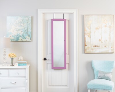FirsTime Mirrored Jewelry Armoire, Purple (JAOTDS-PURPLE)